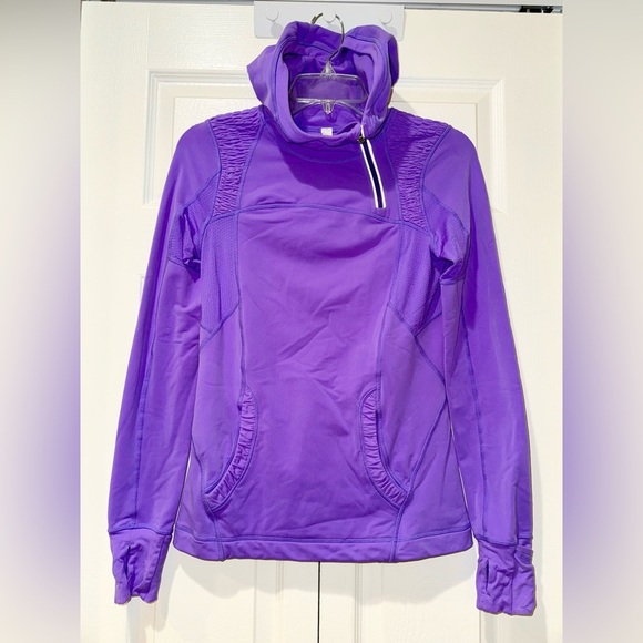 LULULEMON Women's Purple 1/4 Zip Hooded Jacket Size 4. EUC - Picture 1 of 11
